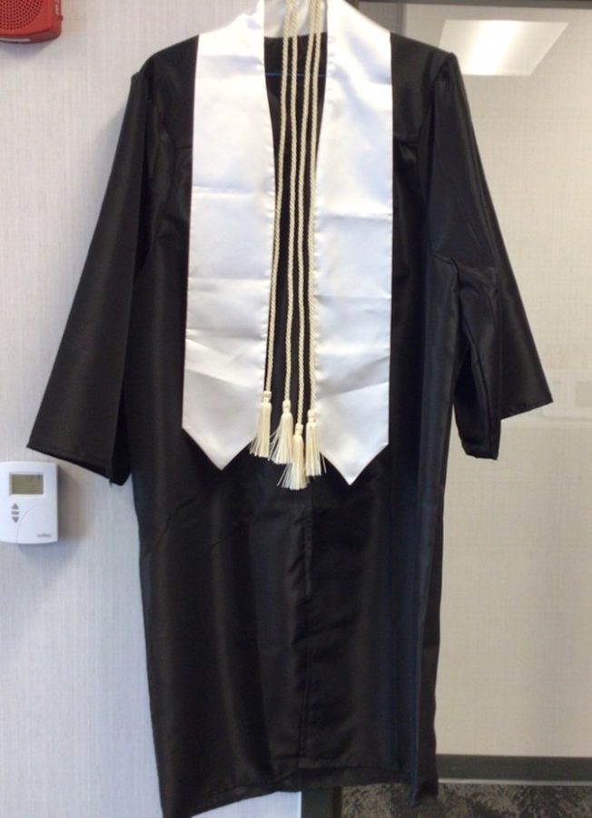 A first draft of the gown for Horace High School
